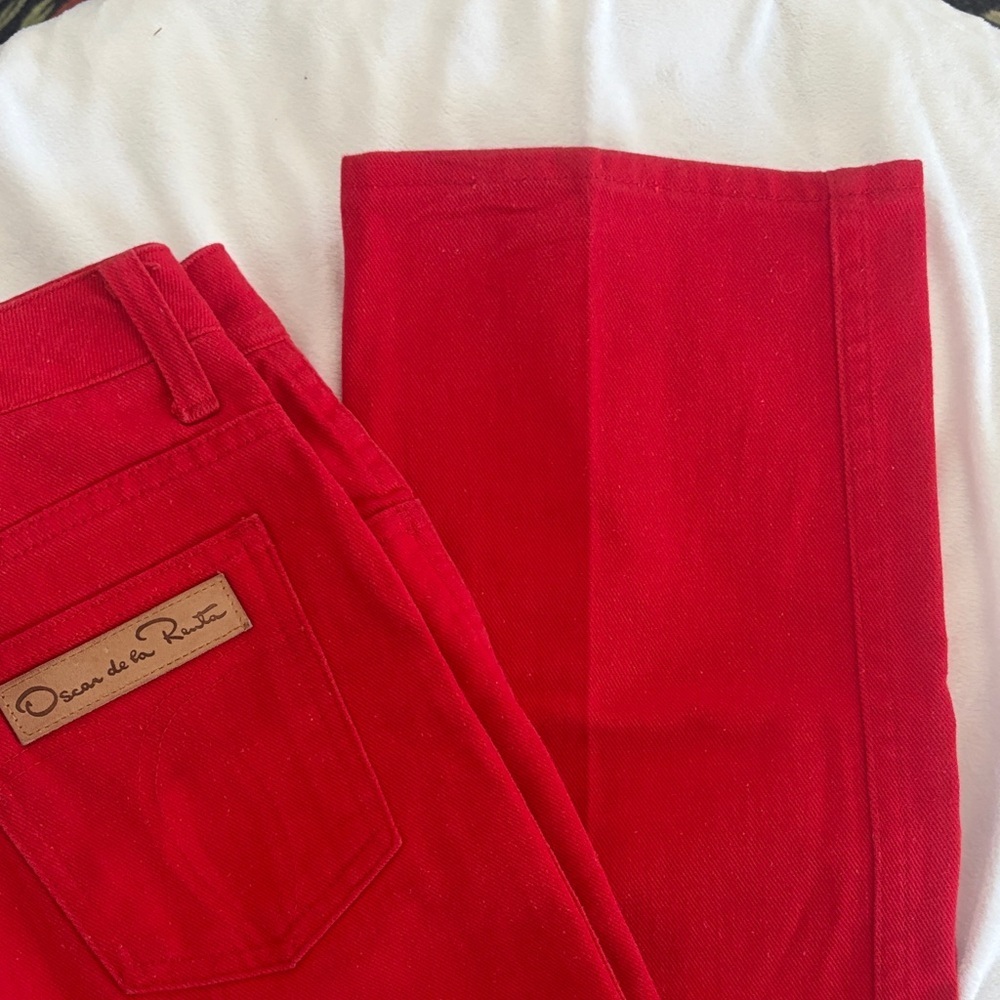Oscar de la Renta Red Jeans—Read description - Picture 7 of 7